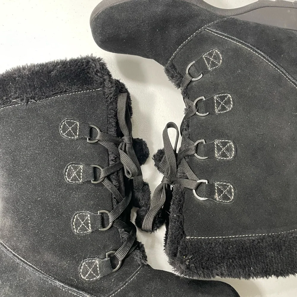 Sporto Black Winter Suede Boots Size 10M SB-50